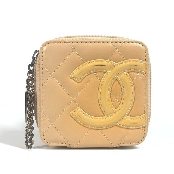 CHANEL Cambon Line CC CC Mark Square coin purse Coin Compartment Pouch - Picture 1 of 11